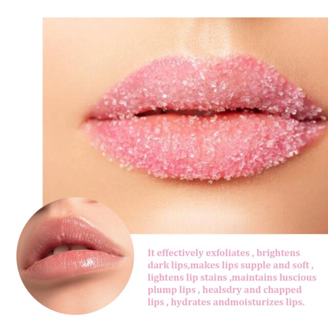 Lip exfoliating scrub reduces lip wrinkles, brightens dark lips, removes dead skin, moisturizes lips, and provides lip care - Image 3