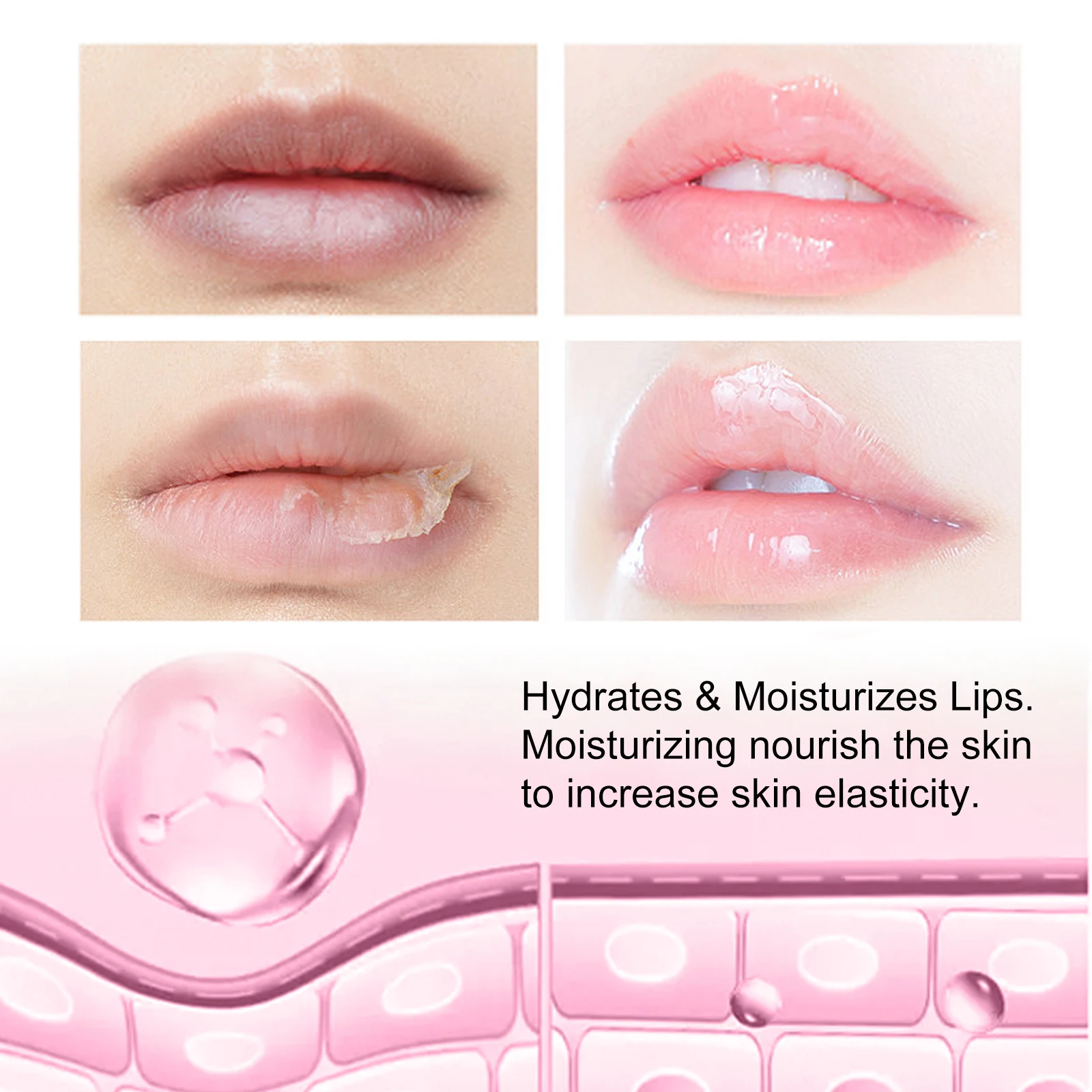 Lip exfoliating scrub reduces lip wrinkles, brightens dark lips, removes dead skin, moisturizes lips, and provides lip care
