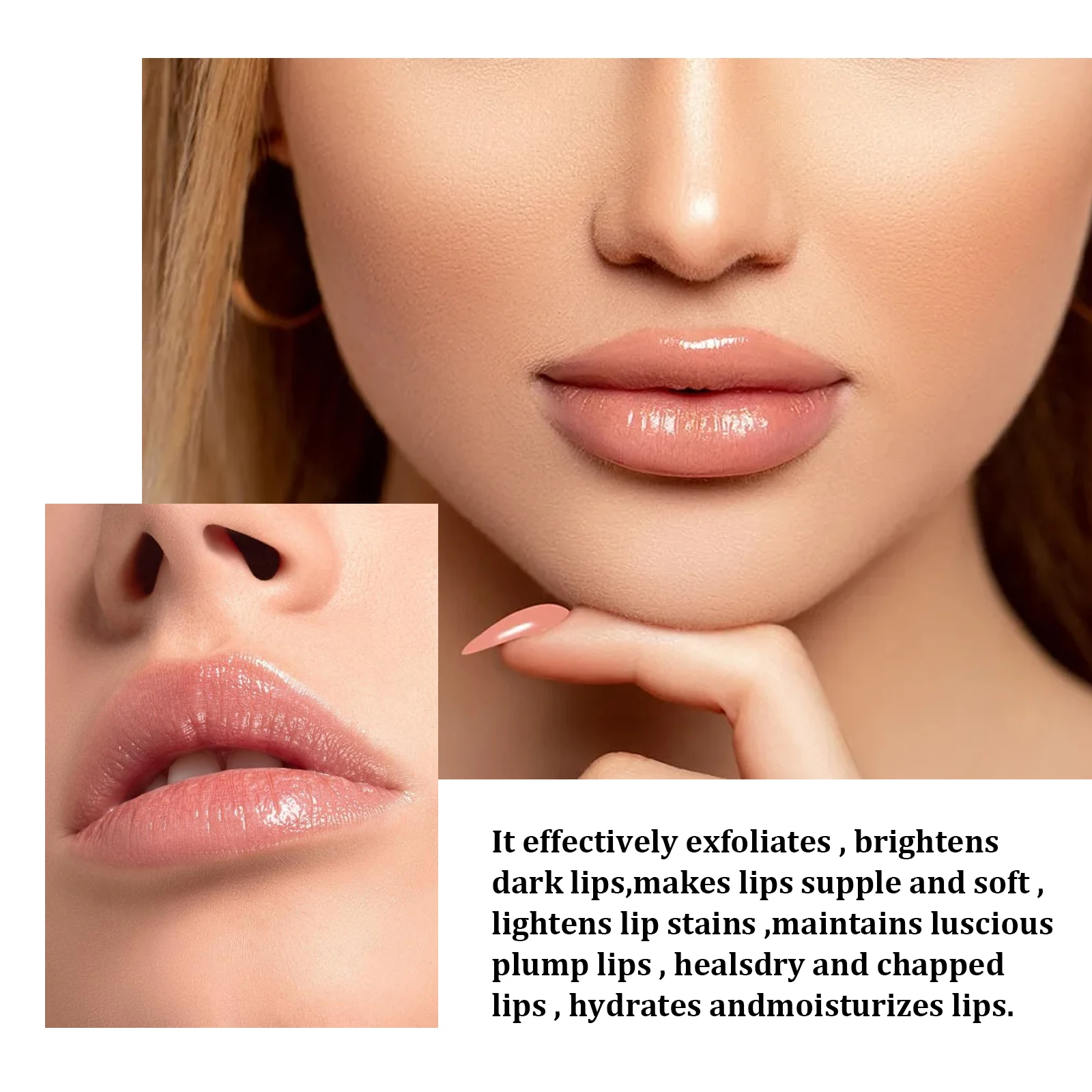 Lip Lightening Scrub Balm for Dark Lips Remove Dark Smoke Lips Exfoliating Repair Fine Lines Moisturizing Brightening Lip Care