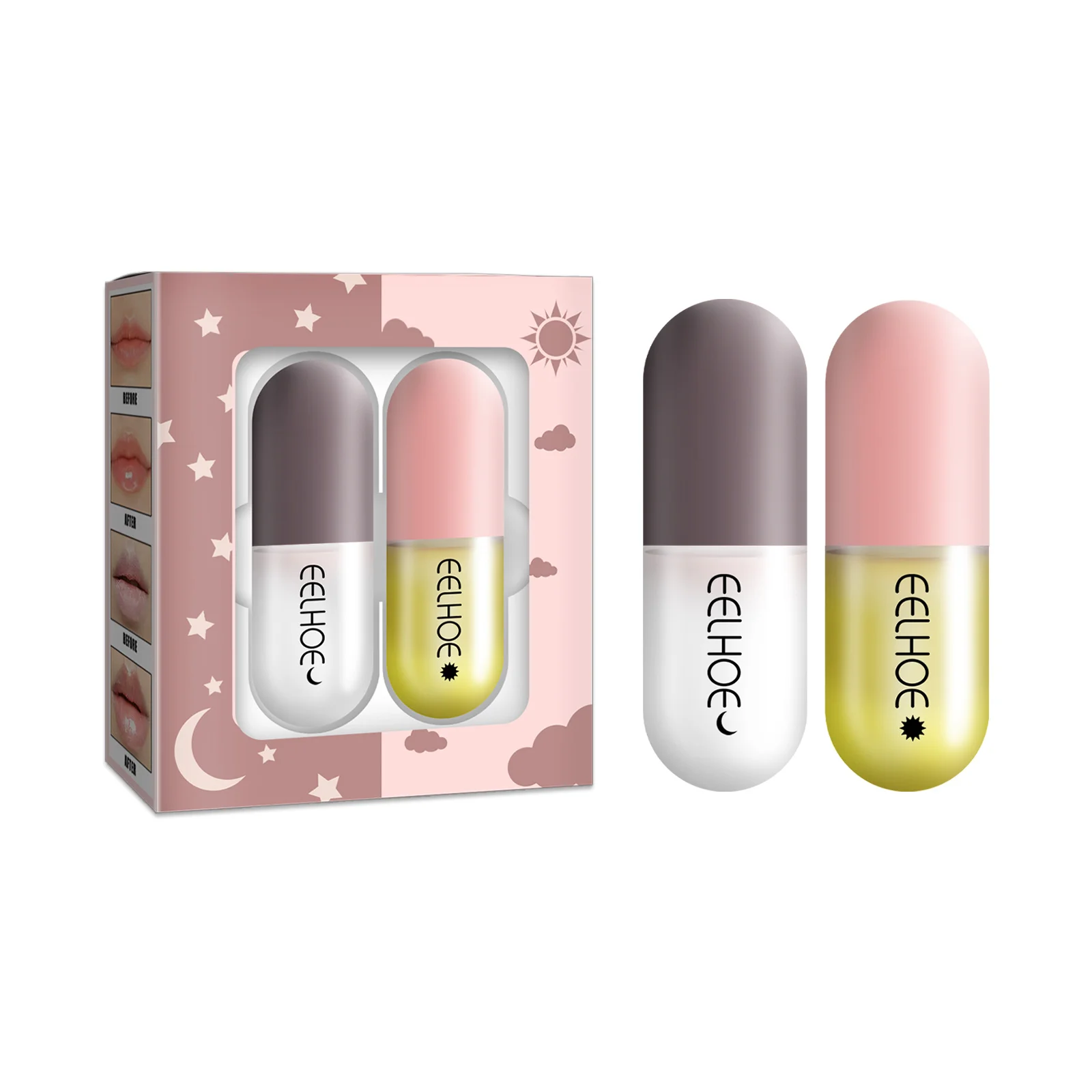 Eelhoe Day And Night Lip Moisturizing Capsule Hydrates To Create Stylish Plump Lip And Hydrating Volumizing Lip