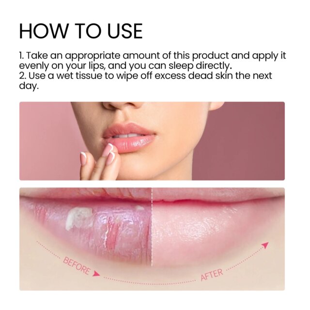EELHOE Strawberry Lip Mask Night Sleep Nourishing Maintenance Moisturizing Lips Gloss Repair Skin Care Cream Cosmetics Lipsticks - Image 3