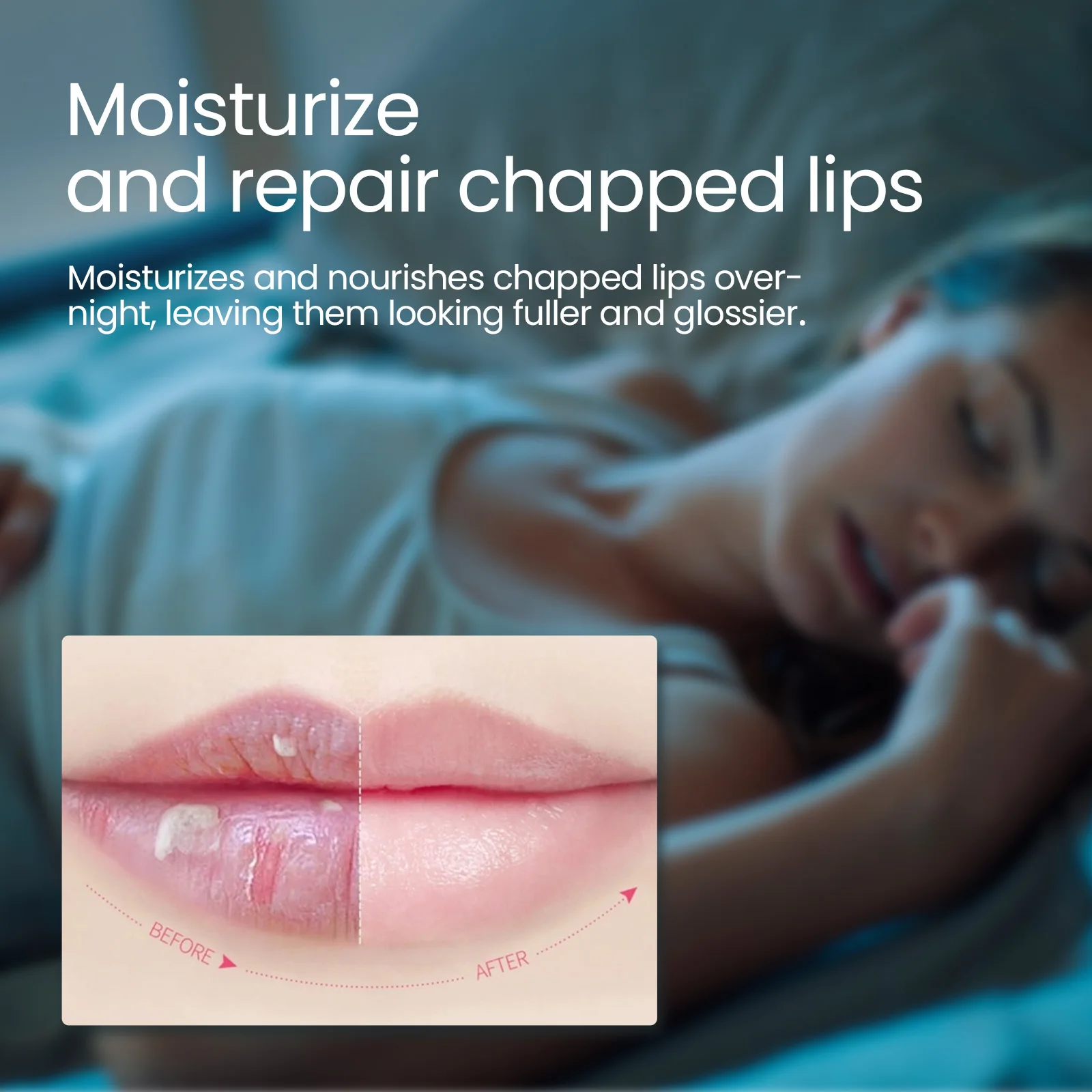Lip Sleeping Mask Fading Lip Wrinkles Removing Keratin Improving Dryness Peeling Moisturizing & Nourishing Lip Care Products