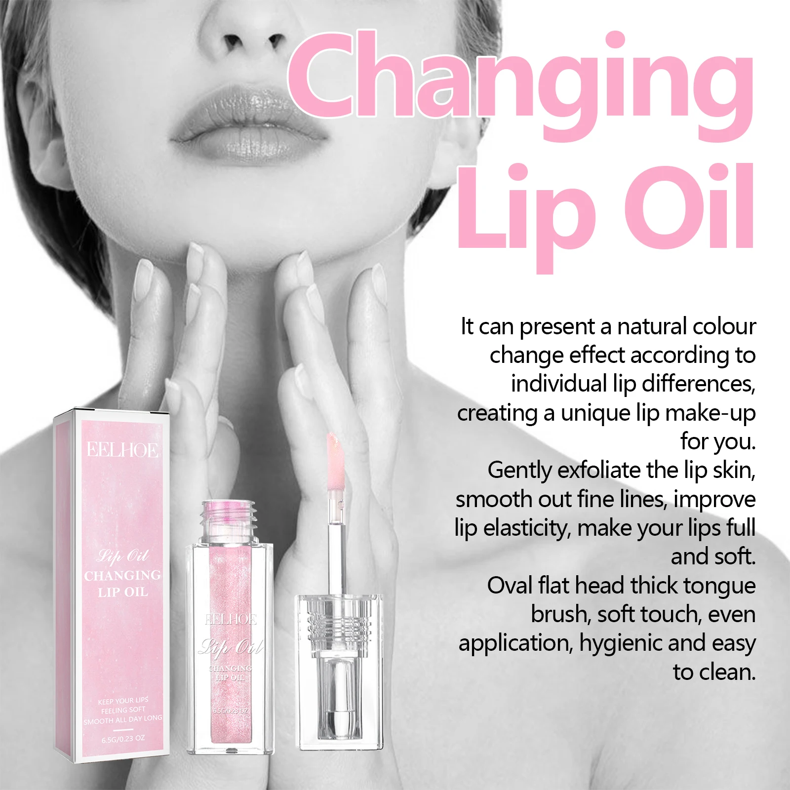 3PCS Color Changing Lip Oil Fading Lip Wrinkles, Preventing Dryness And Cracking, Exfoliating, Moisturizing Lip Care Oil