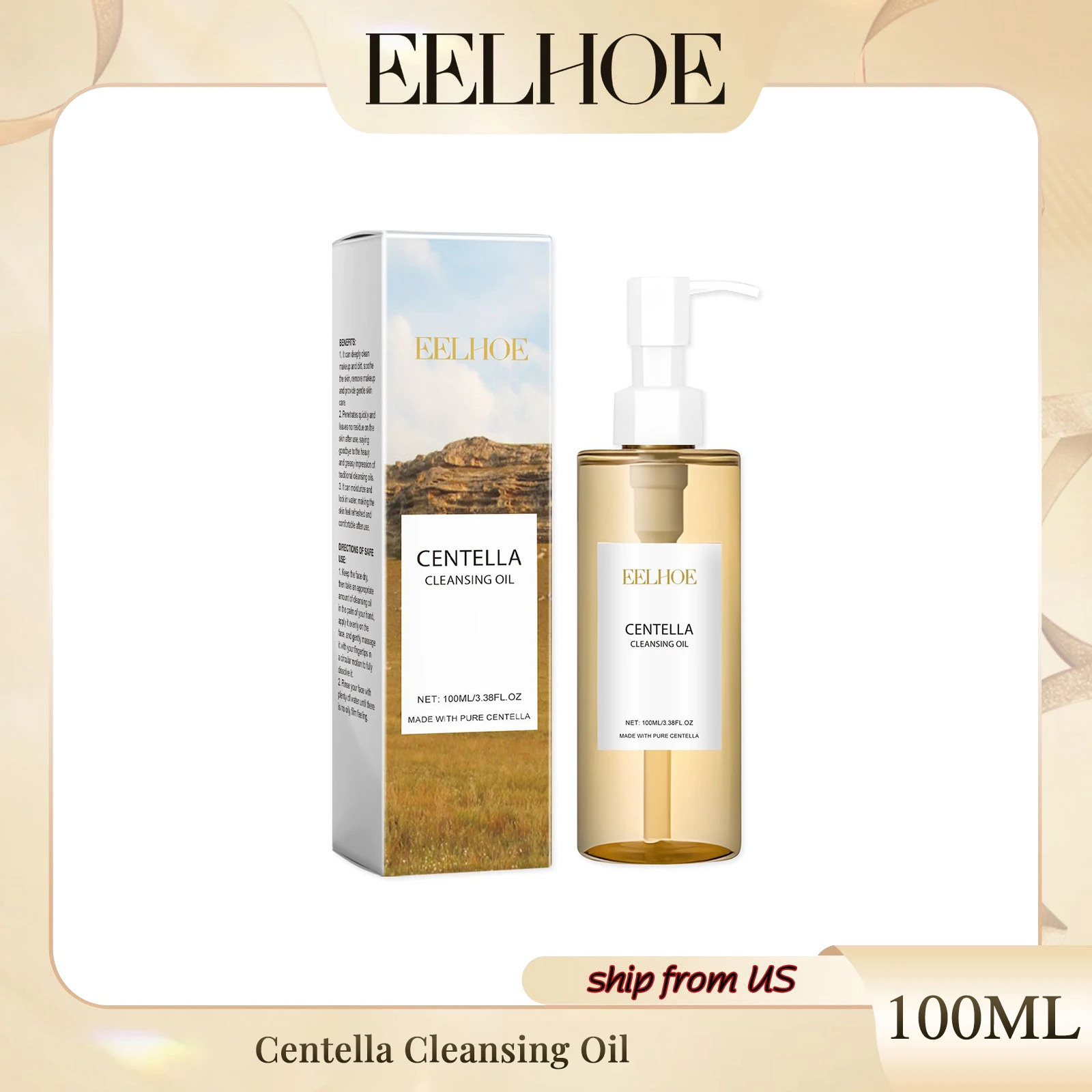 Eelhoe Centella Cleansing Oil Refreshing And Gentle Cleansing Face Eye And Lip Makeup Remover Quick  Easy Rinse Makeup Remover