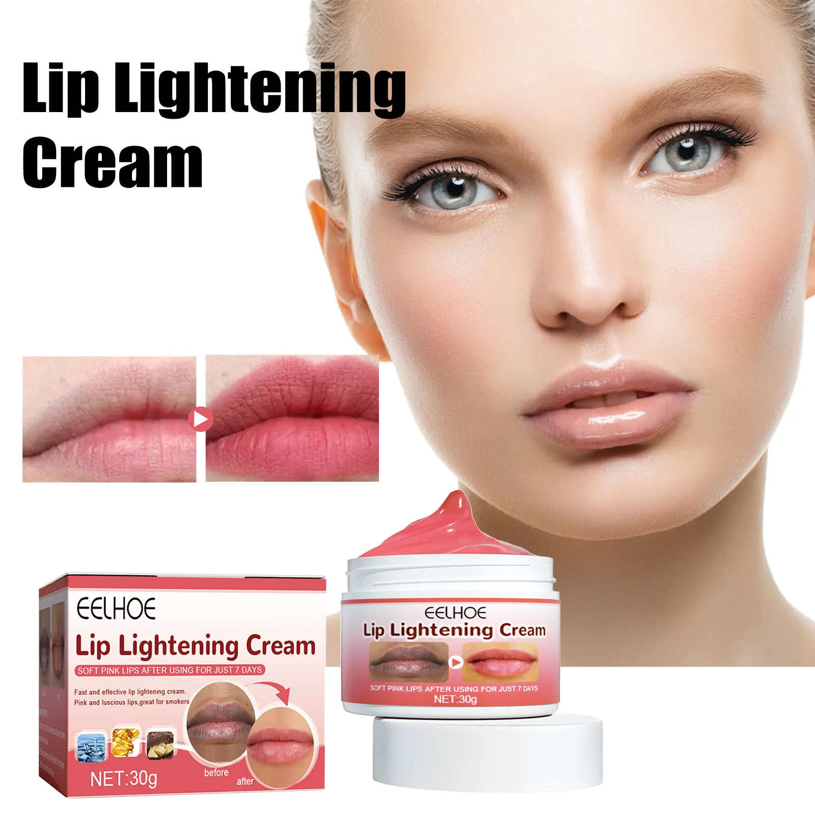 3PCS Lips Lightening Cream Fading Lip Lines, Removing Dead Skin, Brightening Lip Color, Moisturizing NourishingLip Care Cream