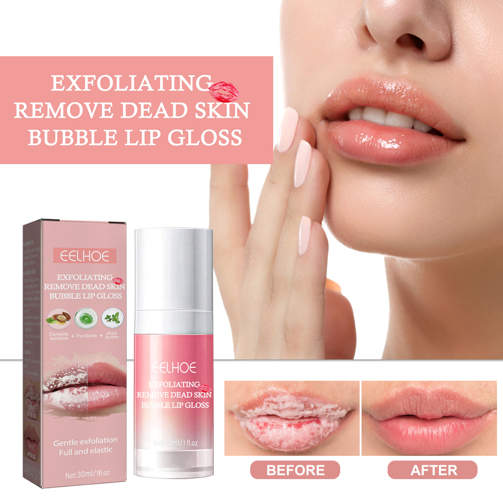 EELHOE Bubble Lip Mask Exfoliating Dead Skin, Soften Lip Lines, Hydrate, Moisturize, Anti-Dryness, Nourish Lips