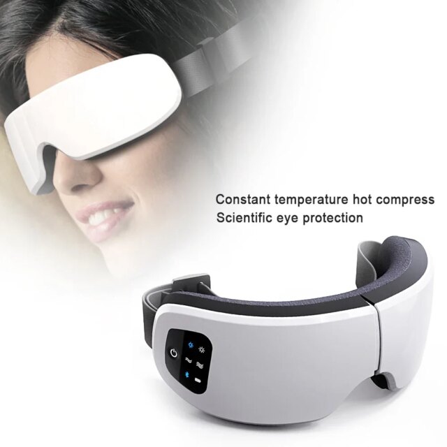 Foldable Eye Massager USB Charging Smart Eye Mask Vibrator Hot Compress Bluetooth Musice Eye Care Heating Fatigue Relief Device - Image 2