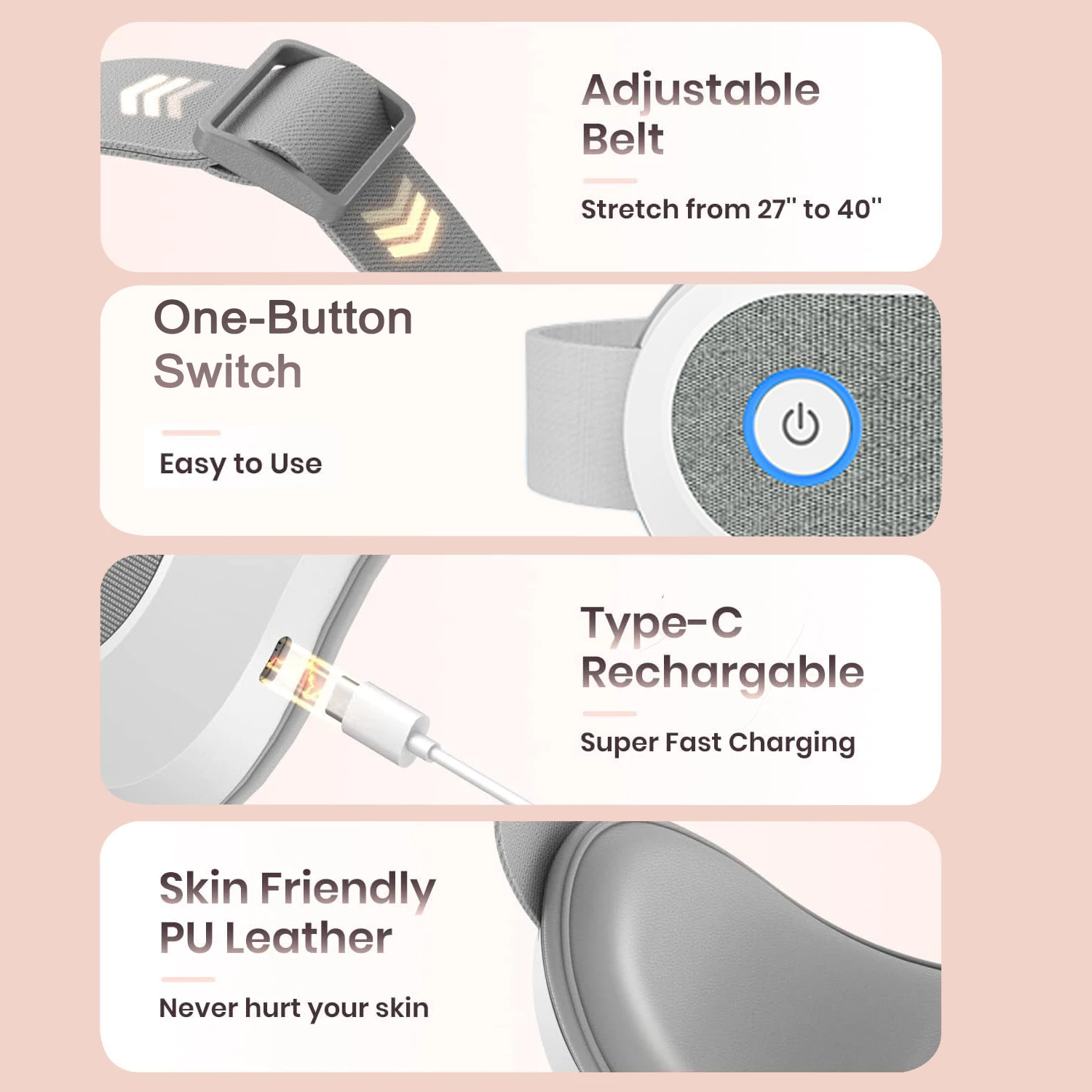 3D Eye Beauty Massage Device Heat Heating Intelligent Bluetooth Eye Massagerfor Relax Eye Strain, Reduce Dark Circles,Gifts