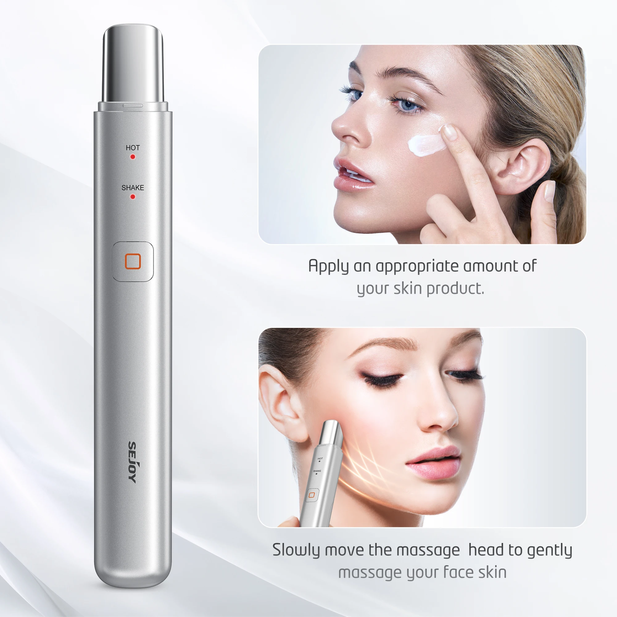 Sejoy I2 Eye Face Massager Portable Vibration Heated Eye Care  Anti Wrinkle Skin Care Tool Beauty Device