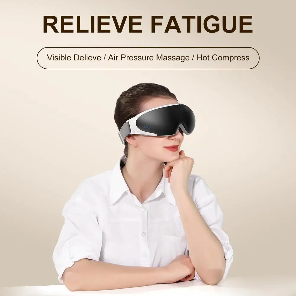 Rechargeable Smart Eye Massager Facial Massager Bluetooth Music Foldable Air Pressure Heating Massage Relaxation