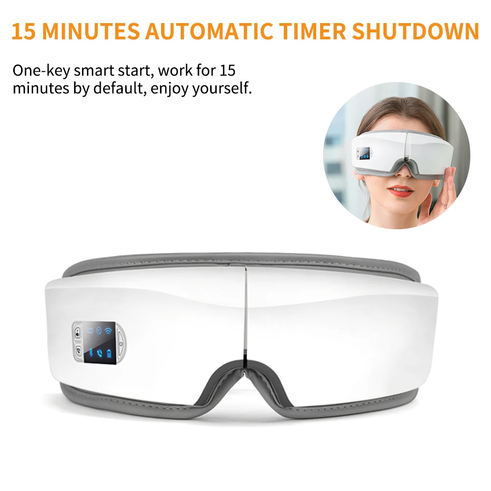 4D Smart Eye Massager Hot Compress Airbag Vibration Eyes Massage Mask Eye Care Instrumen Relieve Fatigue Sleeping Cover