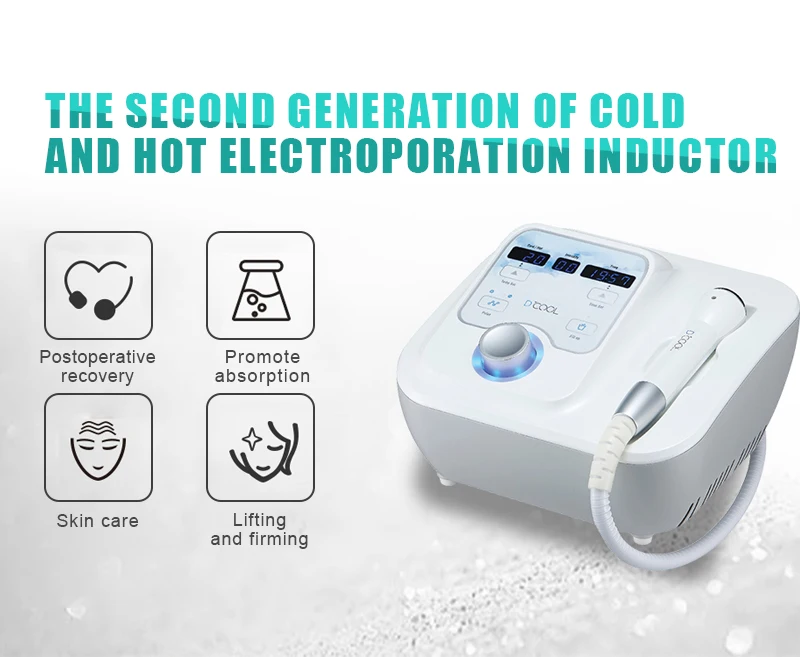 Portable Dcool Electroporation Facial  Eye Lifting Skin Tightening Machine High-frequency Needle Free Mesodermal Therapy