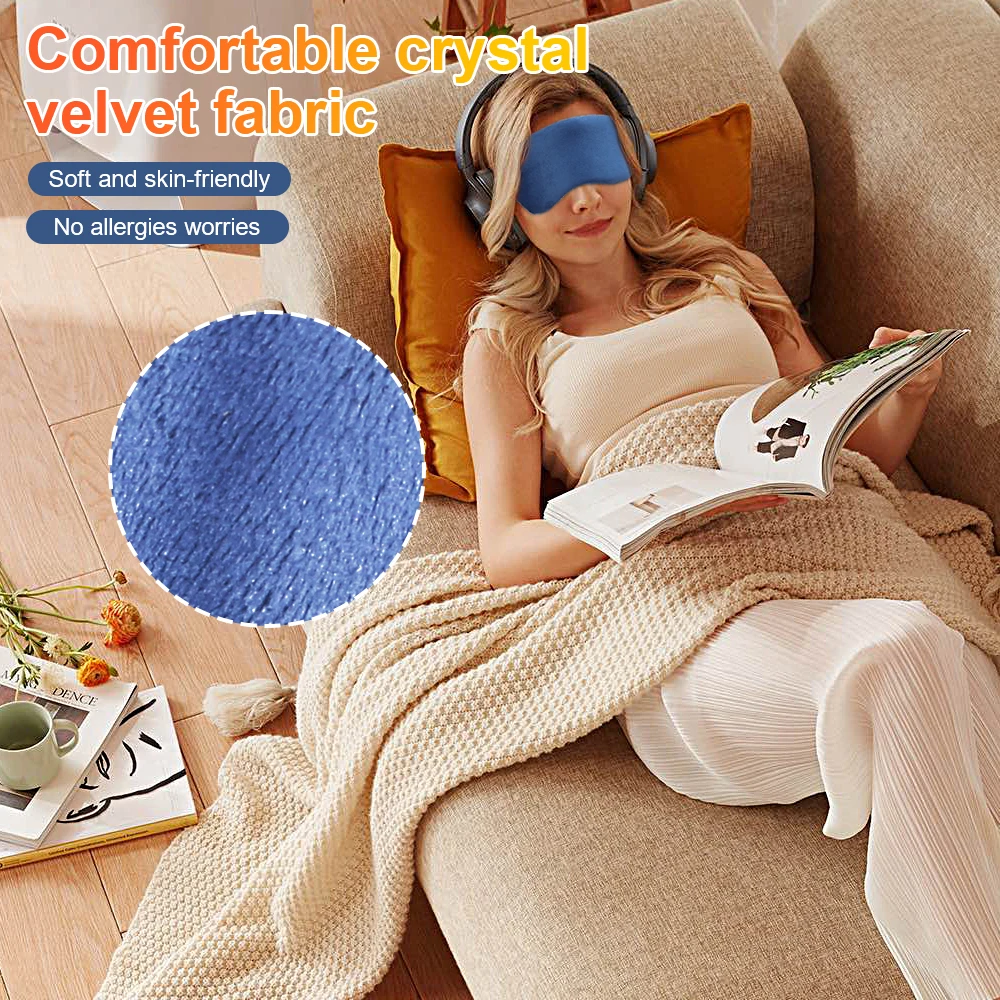 Eye Massager Electric Heating Eye Mask Promote Blood Circulation Reduce Dark Circles Relieve Fatigue Blindfold Sleep Eye Cover