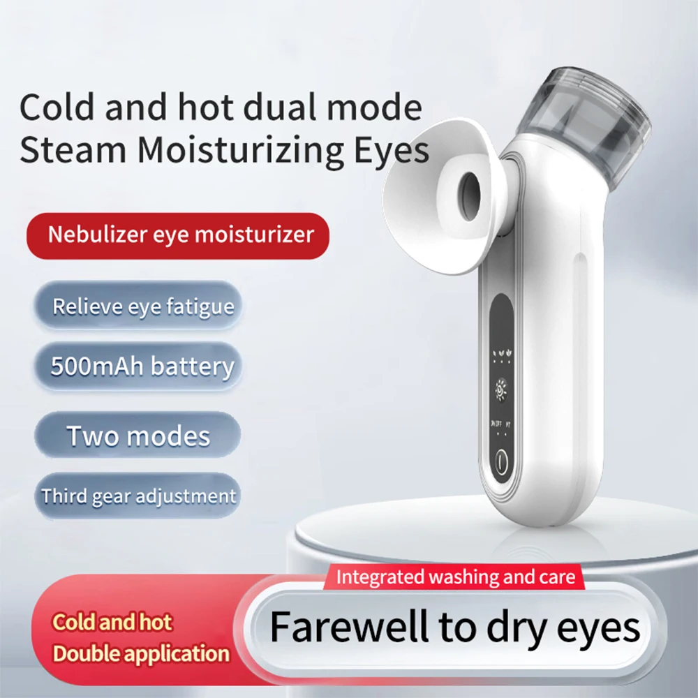 Eye Moisturizing Machine Portable Nano Sprayer Electric 3 Levels Hot Compress Relief Eyes Fatigue Dry Eye Care USB Charging