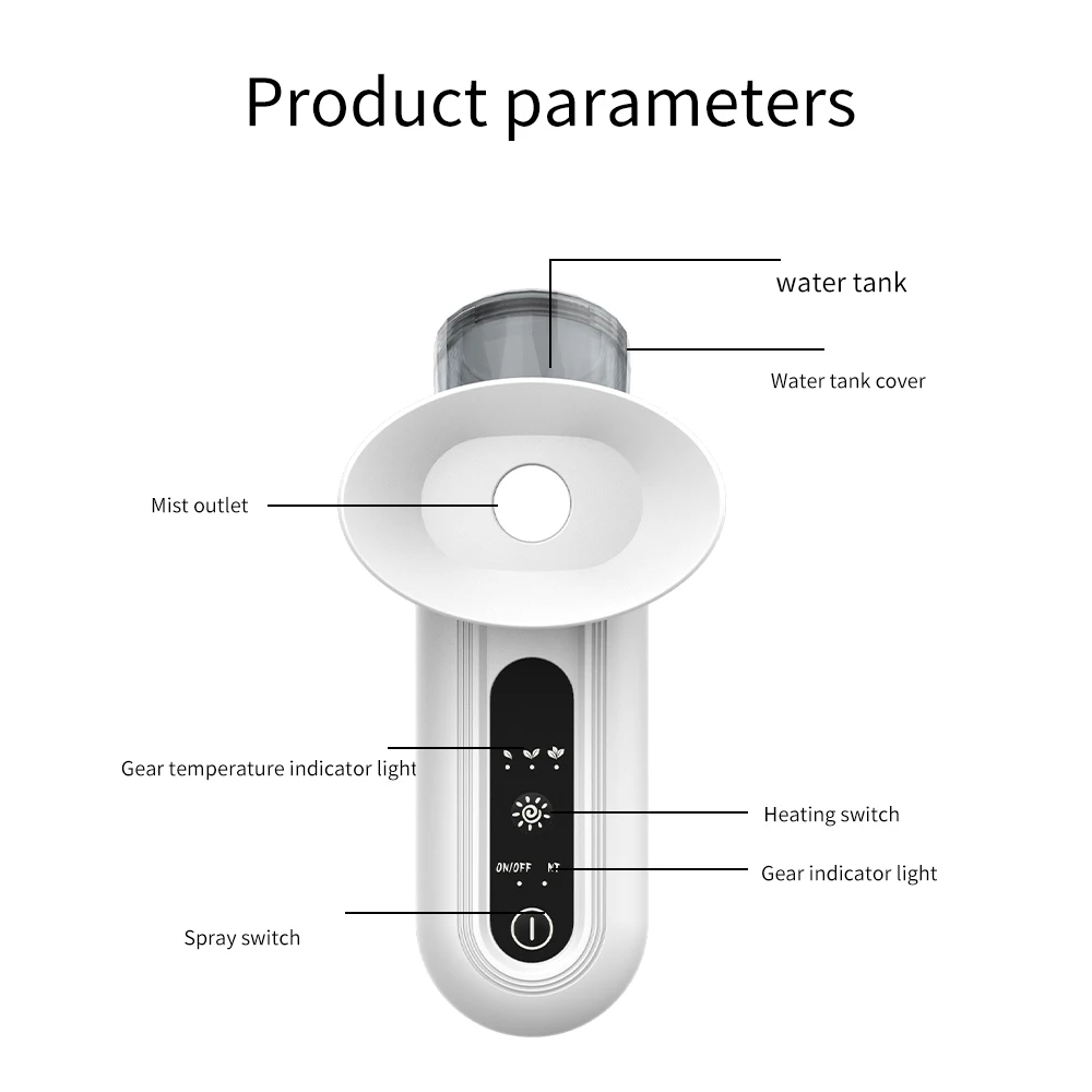 Eye Moisturizing Machine Portable Nano Sprayer Electric 3 Levels Hot Compress Relief Eyes Fatigue Dry Eye Care USB Charging