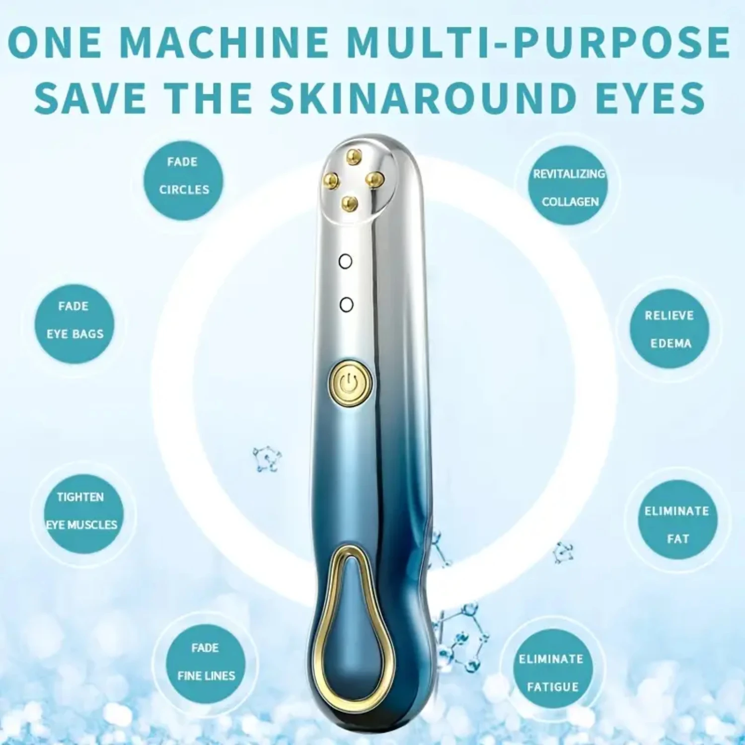 Advanced Skin Whitening and Anti-wrinkle Electronic Pulse Massager for Personal Care - RF Eye Massage Instrument with Manual EMS