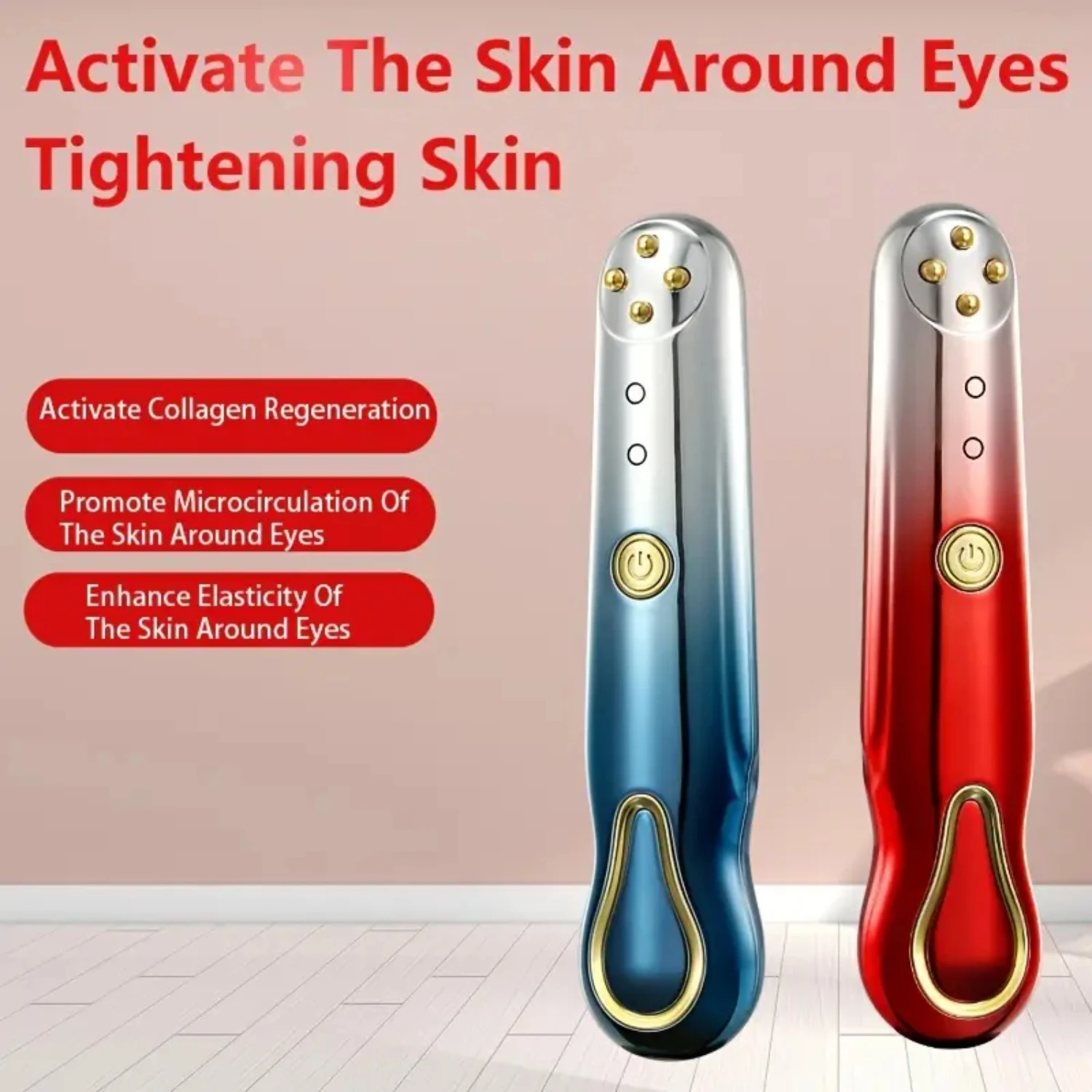 Advanced Skin Whitening and Anti-wrinkle Electronic Pulse Massager for Personal Care - RF Eye Massage Instrument with Manual EMS