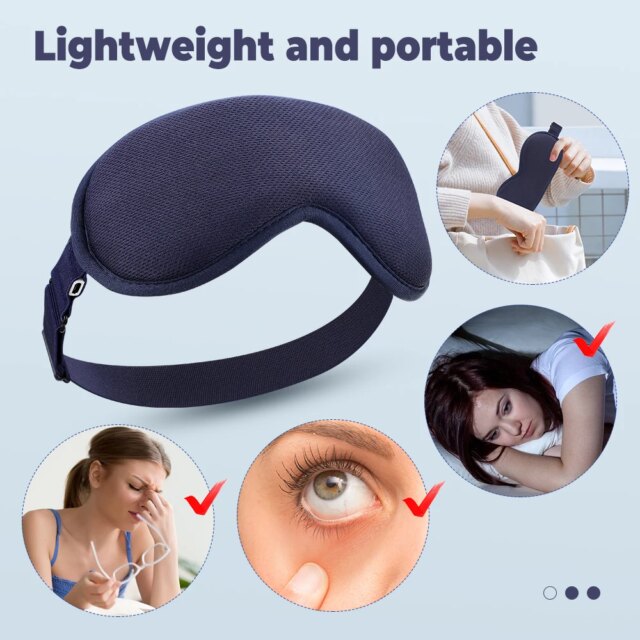 Reusable USB Electric Steam Heated Eyes Mask 3D Hot Compress Warm Therapy Eye Care Massager Relieve Tired Eyes Dry Eyes Sleep - Image 5