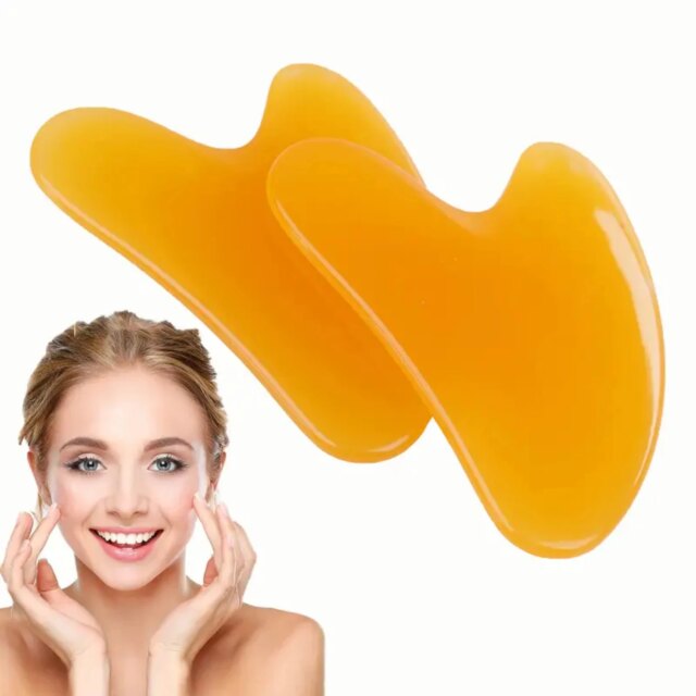 Guasha Scraping Massage Scraper, Face Massager, Acupuncture Durable Resin GuaSha Board, Acupoint Face Eye Care, SPA Massage Tool - Image 6