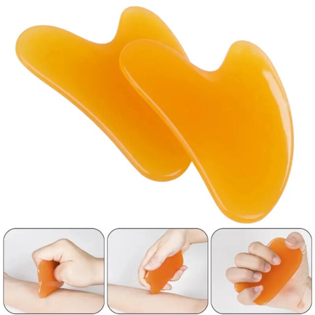 Guasha Scraping Massage Scraper, Face Massager, Acupuncture Durable Resin GuaSha Board, Acupoint Face Eye Care, SPA Massage Tool - Image 2
