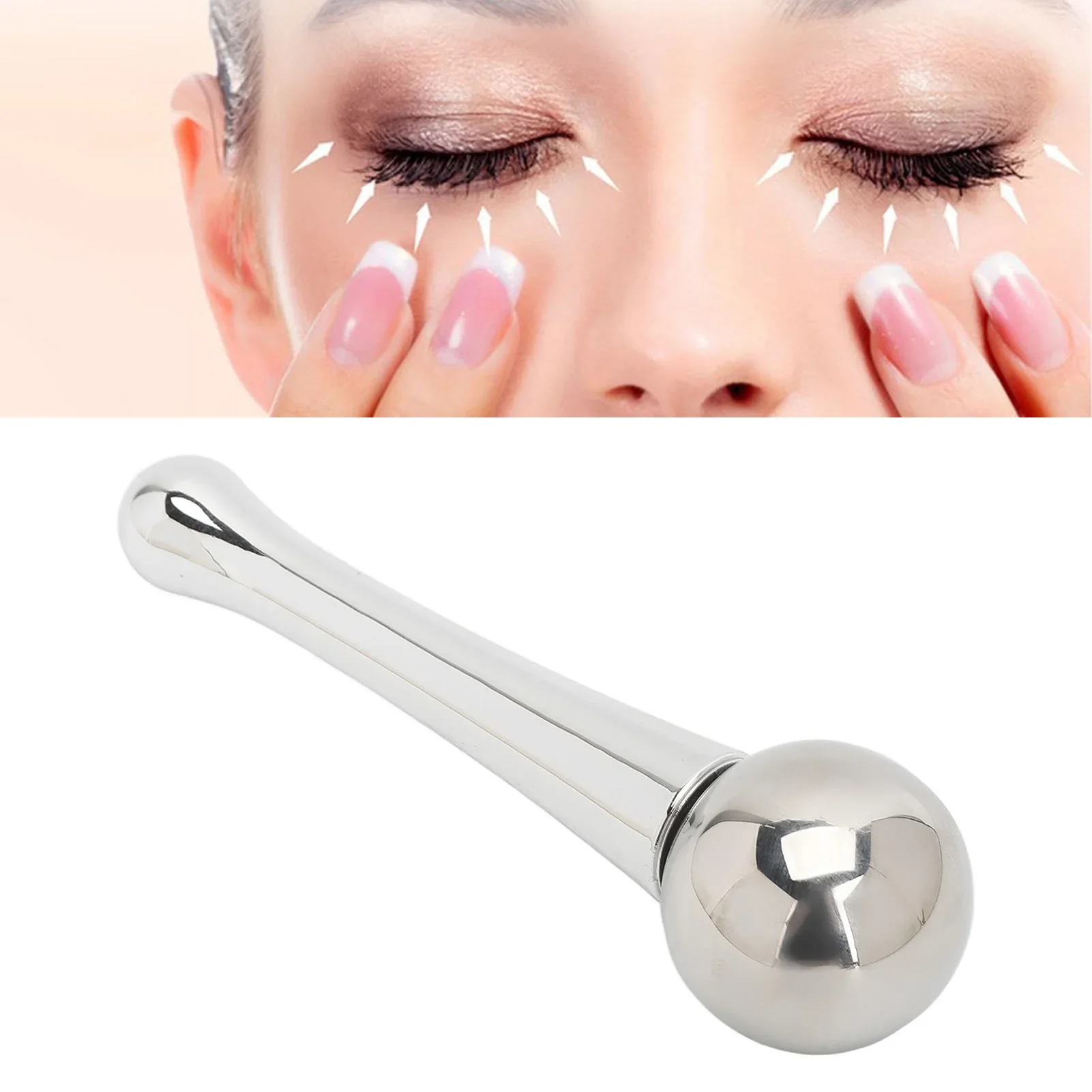 Cooling Globe 32mm Stainless Steel Ice Globe Reduce Swelling Wrinkles Massage Portable Eye Roller Stick Skin Care Supplies