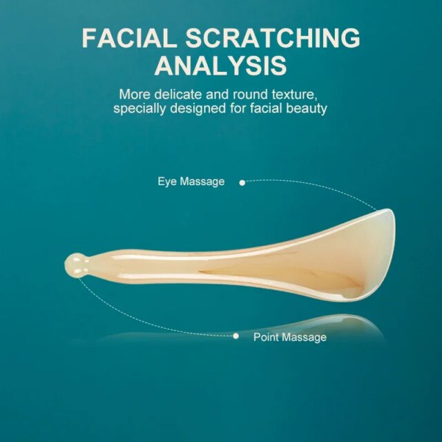 Natural OX  Gua Sha Board Massager  Face Neck Eye Resin Facial Massage Instrumenr Beauty Health Care Scraping Tool - Image 6