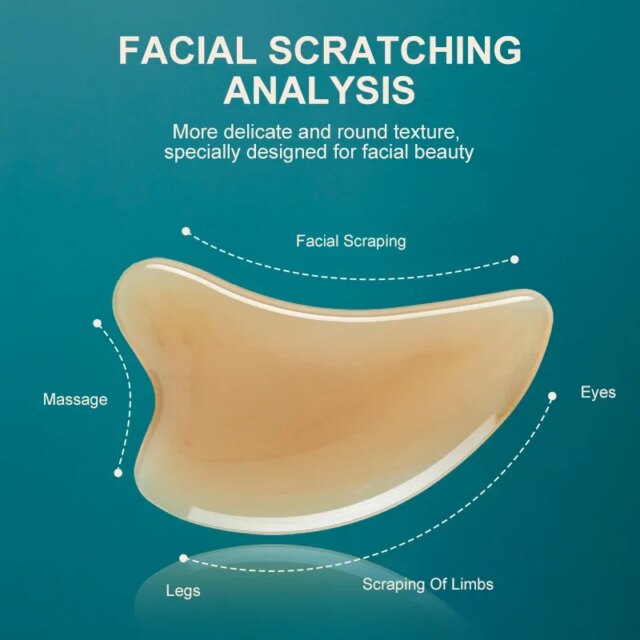 Natural OX  Gua Sha Board Massager  Face Neck Eye Resin Facial Massage Instrumenr Beauty Health Care Scraping Tool - Image 5