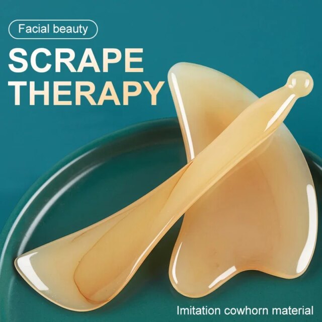 Natural OX  Gua Sha Board Massager  Face Neck Eye Resin Facial Massage Instrumenr Beauty Health Care Scraping Tool - Image 4