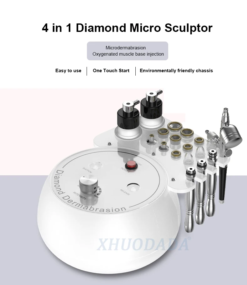 4 in1 Diamond Microdermabrasion Dermabrasion Machine Water Spray Exfoliation Beauty Machine Wrinkle Face Peeling Machine