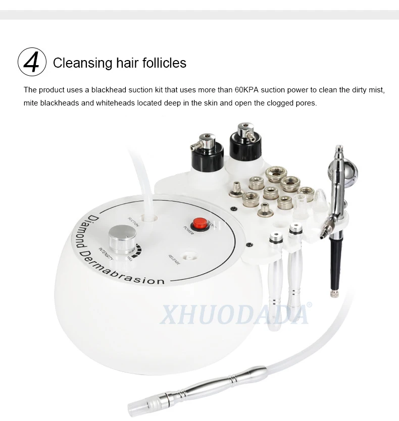 4 in1 Diamond Microdermabrasion Dermabrasion Machine Water Spray Exfoliation Beauty Machine Wrinkle Face Peeling Machine