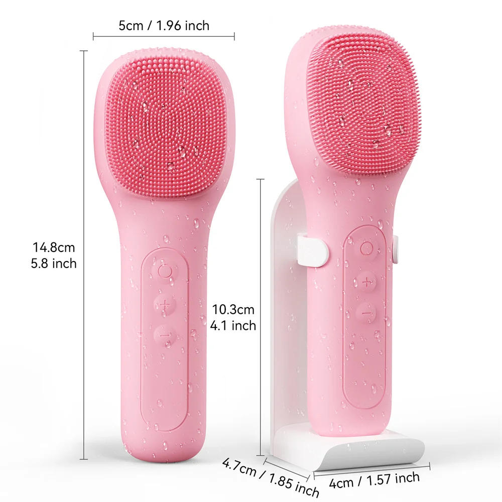 Facial Cleaning Brush Face Scrubber Waterproof Face Electric Silicone Face Deep Pores Blackhead Cleaning Washing Cleanser Brush