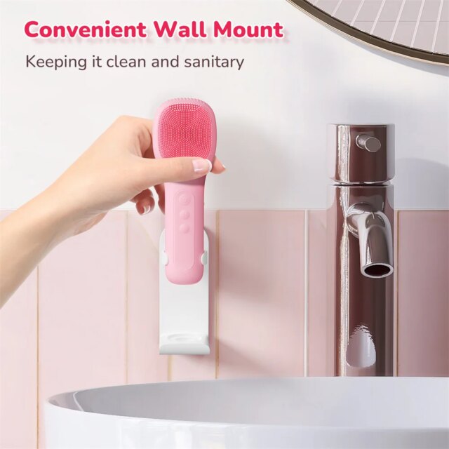 Facial Cleaning Brush Face Scrubber Waterproof Face Electric Silicone Face Deep Pores Blackhead Cleaning Washing Cleanser Brush - Image 4