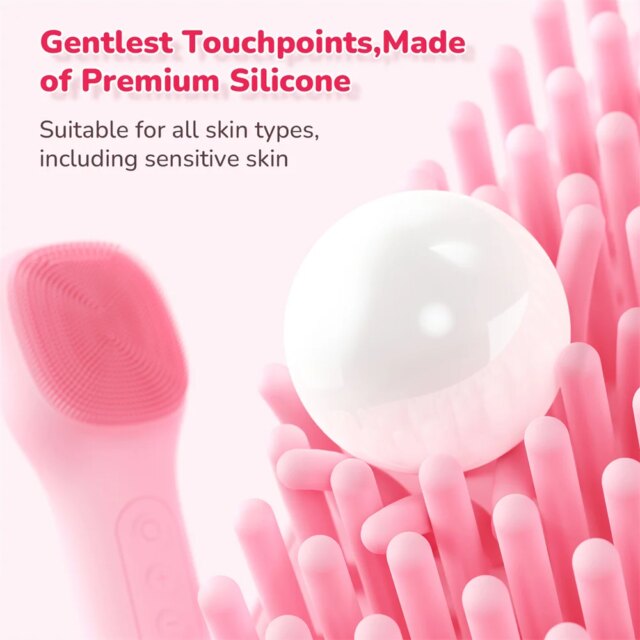 Facial Cleaning Brush Face Scrubber Waterproof Face Electric Silicone Face Deep Pores Blackhead Cleaning Washing Cleanser Brush - Image 2