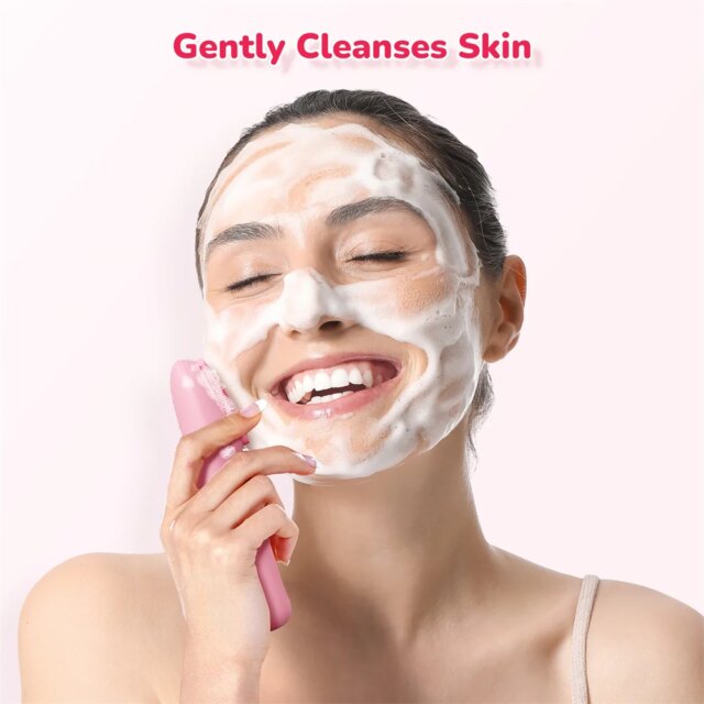 Facial Cleaning Brush Face Scrubber Waterproof Face Electric Silicone Face Deep Pores Blackhead Cleaning Washing Cleanser Brush - Image 6