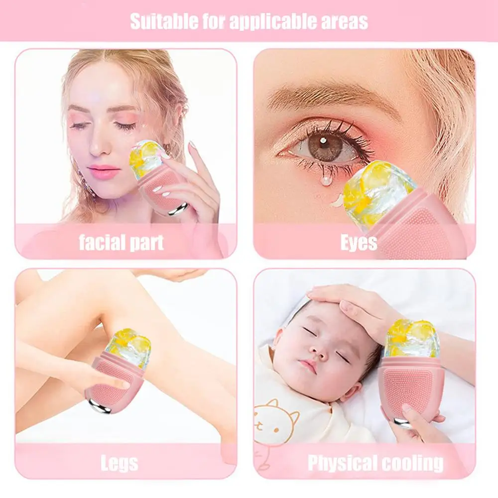 Silicone Ice Face Roller silicone face ice cube mold Face Beauty Massage Silicone Face Ice Cube Face Ice Massage Roller