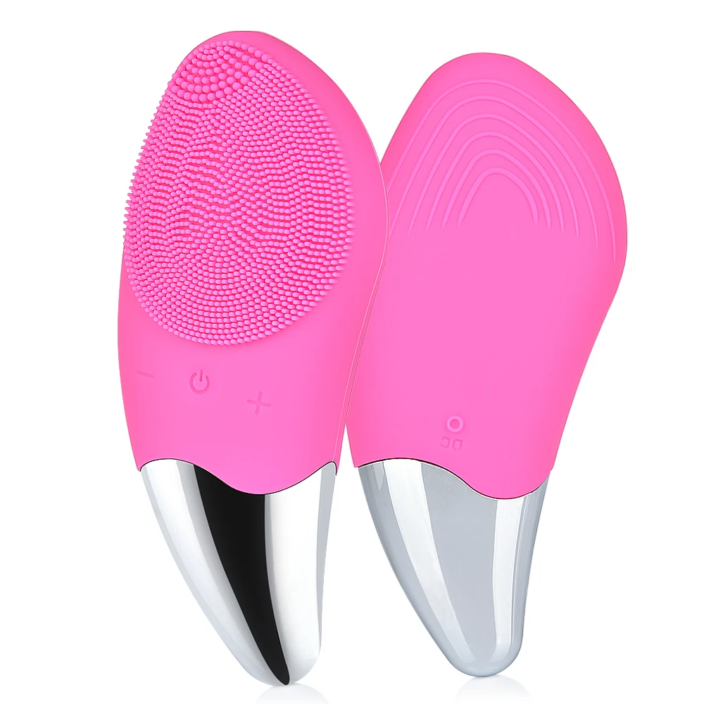 Mini Electric Facial Cleansing Brush Ultrasonic Silicone Face Cleaner Deep Pore Cleaning Face Skin Massager Cleaner Brush Device