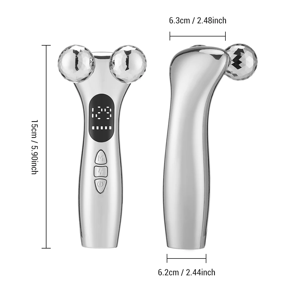 2023 EMS Pulse Neck Face Massager Roller 4D Facial Lifting Machine Anti Aging Wrinkle Removal Dark Circles Eye Care Beauty Tool