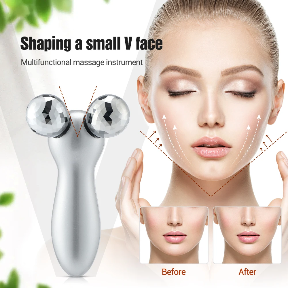 2023 EMS Pulse Neck Face Massager Roller 4D Facial Lifting Machine Anti Aging Wrinkle Removal Dark Circles Eye Care Beauty Tool