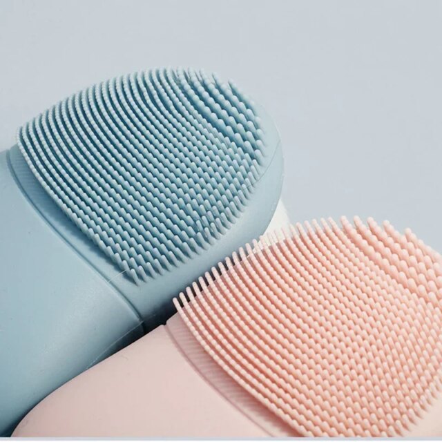 Double head face wash brush Japan silicone manual pore black makeup beauty tool - Image 3