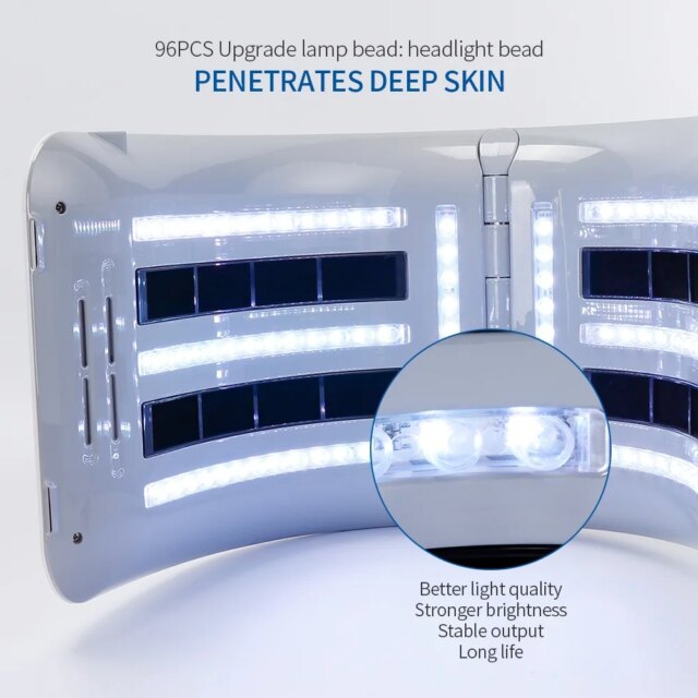 2 IN 1 Foldable 7 Color LED Photon 30-60℃ Heating Threapy Face&Body Mask Machine Salon Home Use Skin Rejuvenation Acne Skin Care - Image 4