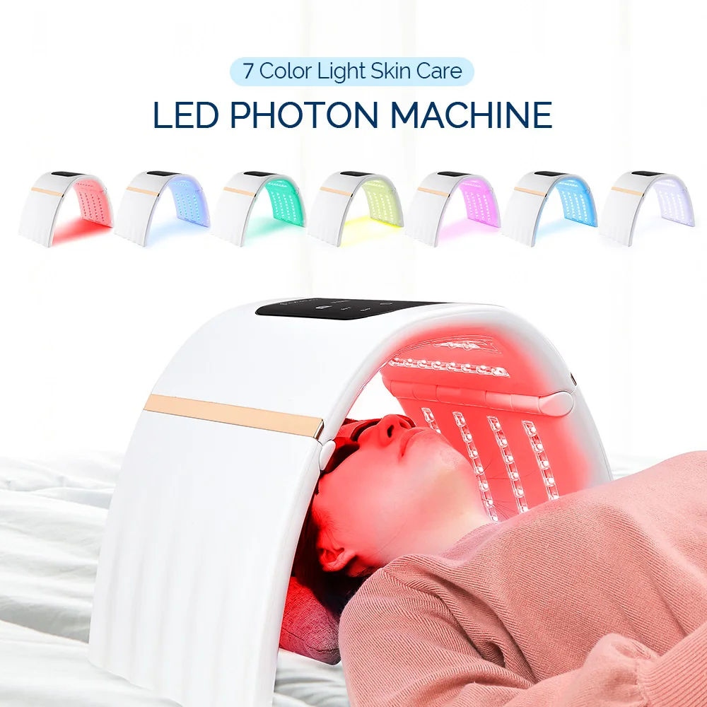 2 IN 1 Foldable 7 Color LED Photon 30-60℃ Heating Threapy Face&Body Mask Machine Salon Home Use Skin Rejuvenation Acne Skin Care