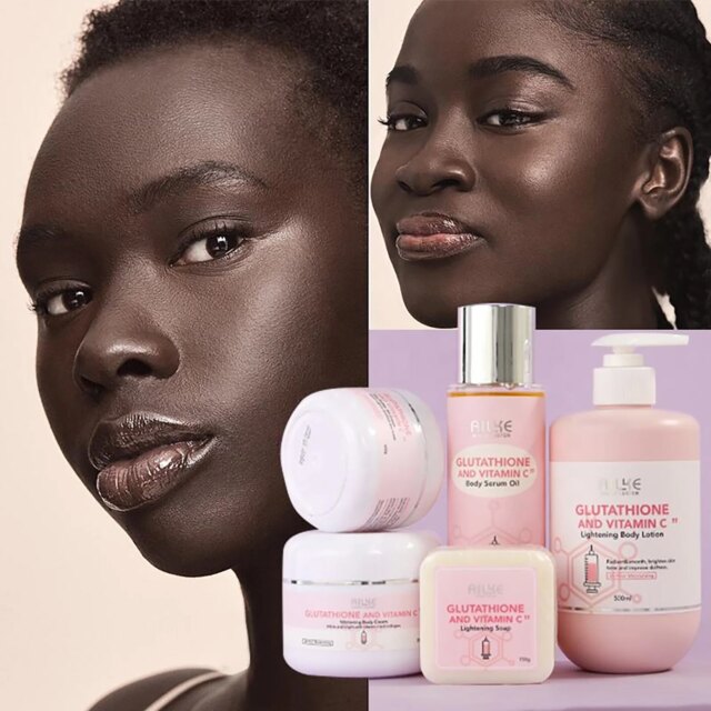 AILKE Lighten Remove Black Spots Facial Skin Care Lotion, Moisturizing Cream Body Glutathion Vitamin C Dark Skin Face New Range - Image 4