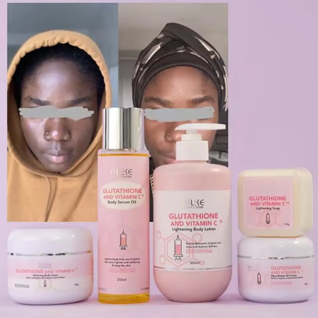 AILKE Lighten Remove Black Spots Facial Skin Care Lotion, Moisturizing Cream Body Glutathion Vitamin C Dark Skin Face New Range - Image 2