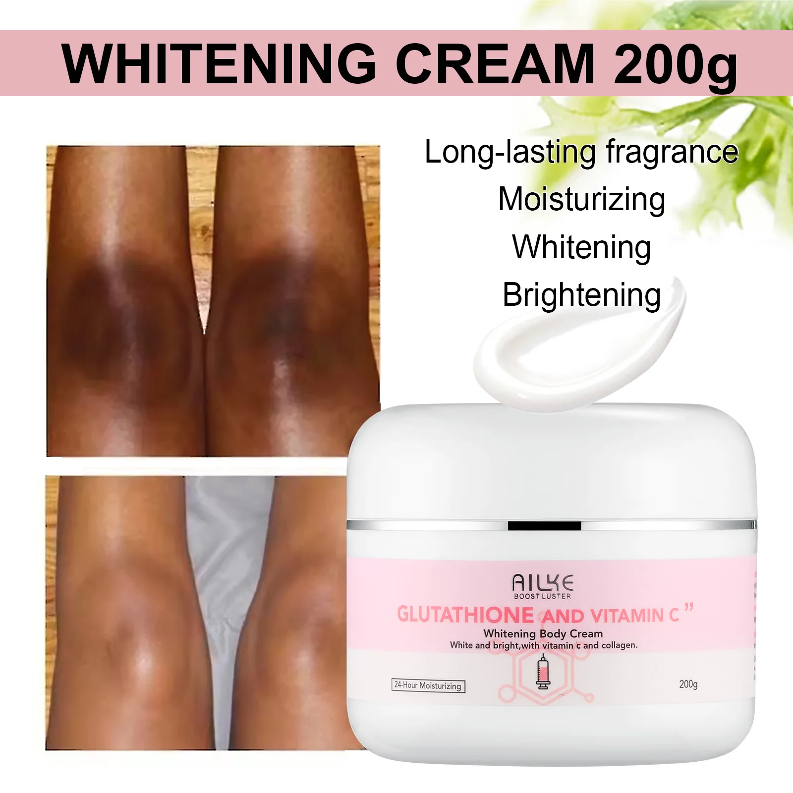 AILKE Lighten Remove Black Spots Facial Skin Care Lotion, Moisturizing Cream Body Glutathion Vitamin C Dark Skin Face New Range