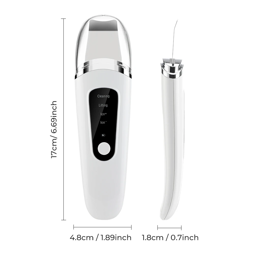 Ultrasonic Skin Scrubber Peeling Blackhead Remover Deep Face Cleaning Ultrasonic Ion Ance Pore Cleaner Facial Shovel Cleanser