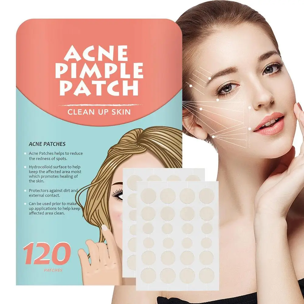 Pimple Patches For Face Hydrocolloid 120pcs Blemish Patches Acnes Dots Pimple Patches Acnes Patches For Skin Care Spot Stickers