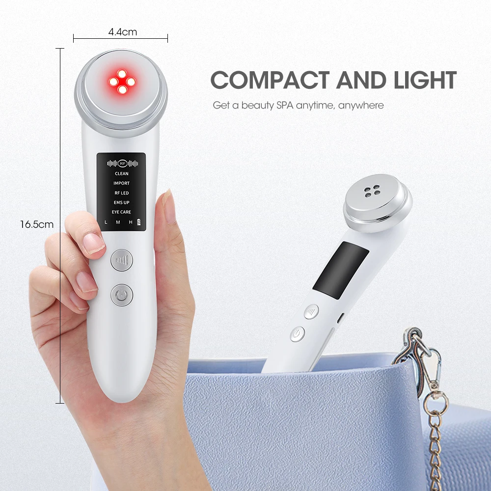 EMS Radio Frequency Skin Rejuvenation Beauty Instrument Essence Import and Export Instrument Beauty Face Cleaning USB Charging