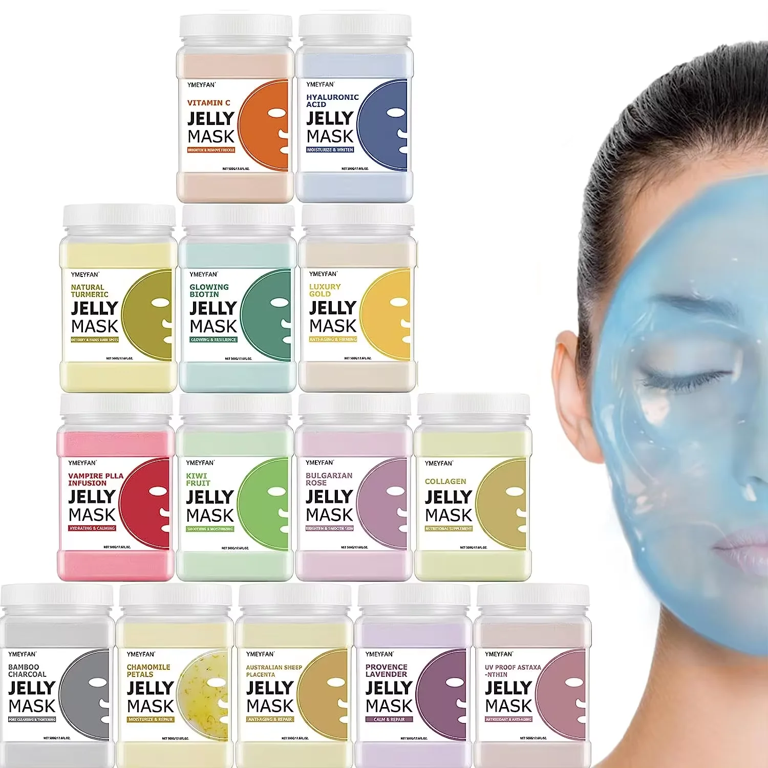 15/10/5PCS Jelly Face Mask Powder for Facials Esthetician Supplies Professional Beauty Skin Care Wholesale Bulk Hydrojelly Mask