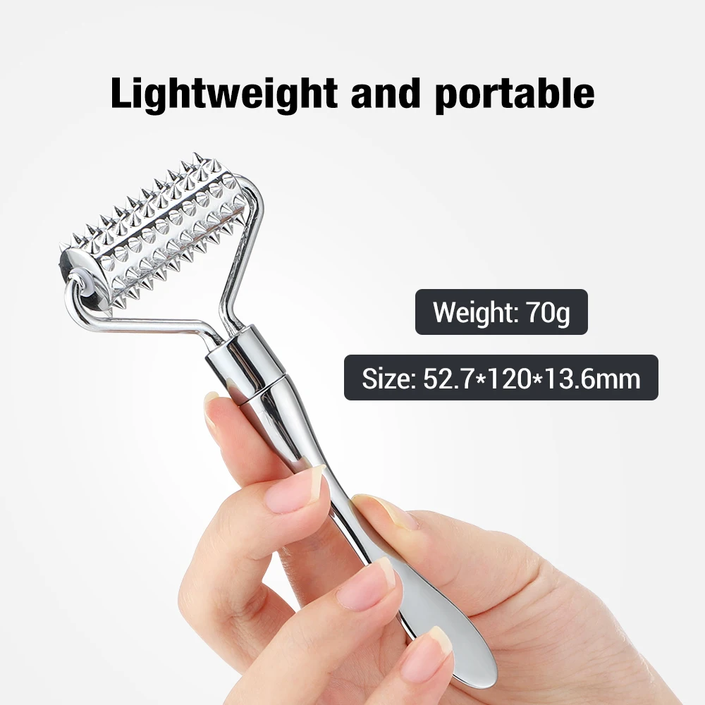 Alloy Micro Needle Roller Massage Stick Face Cream Spoon Stick Micro Needle Roller Spoon Face Beauty Body Slimmer