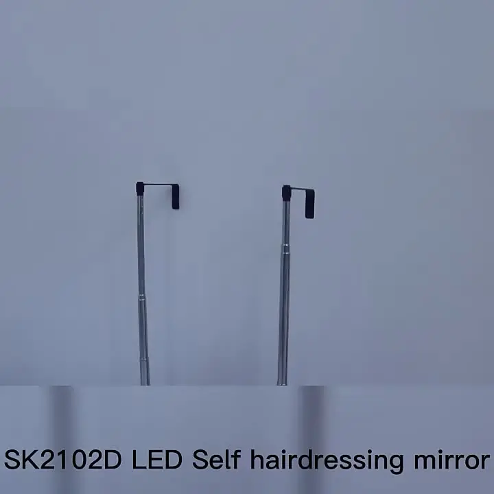 Trifold Self Haircut Mirror Rechargeable with Height Adjustable 3 Way Mirror for Self Hair Cutting 360 Mirror with LED Lights